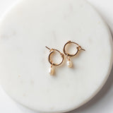 Single Pearl Hoop Charms