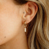 Double Pearl Hoop Charms