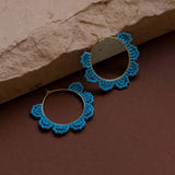 Cornflower Blue Daisy Earrings