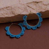Cornflower Blue Daisy Earrings