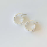 Chunky Sterling Silver Hoops