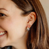 Chunky Sterling Silver Hoops