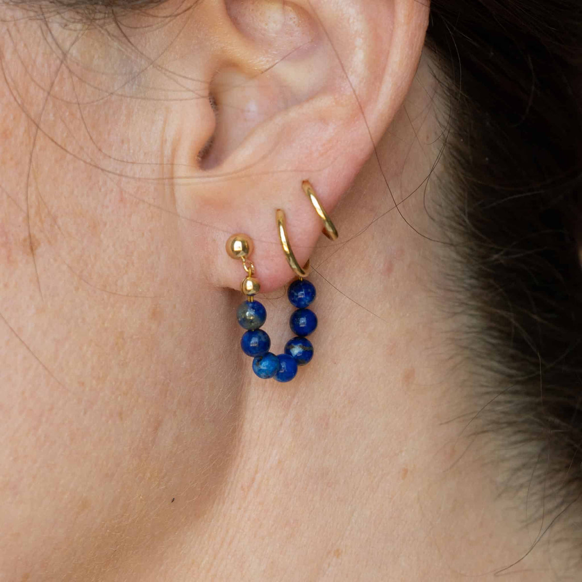 Midnight Hoop Earrings