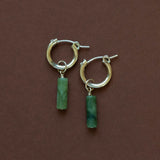 Olive Jade Hoop Charms