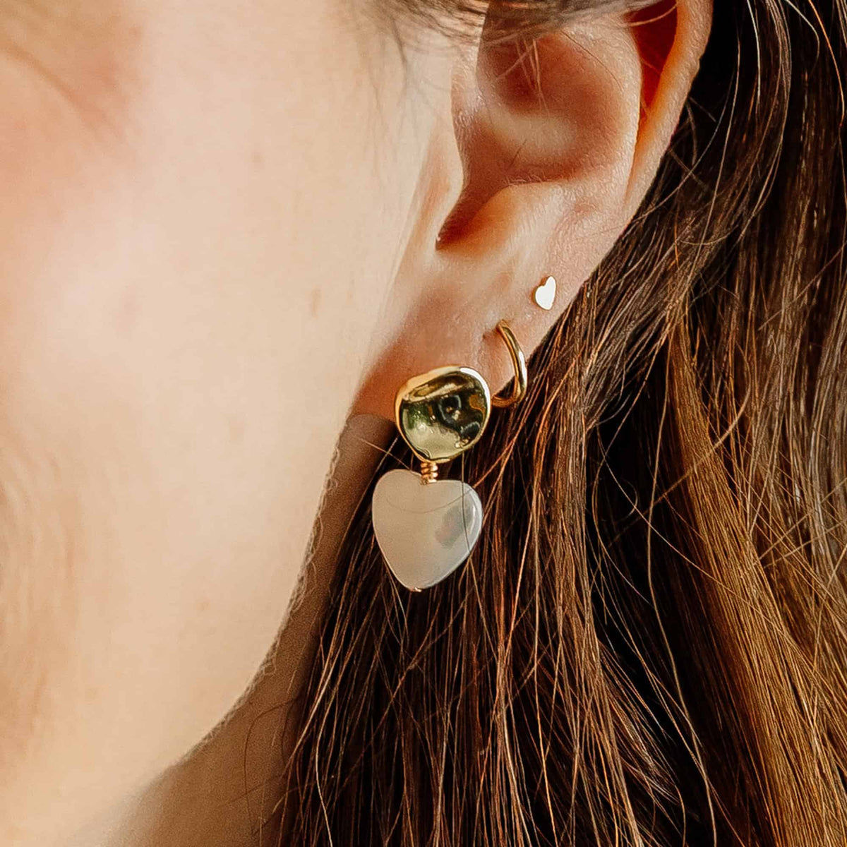 Pearl Heart Ellis Earrings