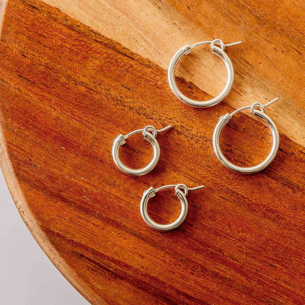 Silver Bold Hoop Earrings