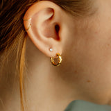Ribbon Huggie Hoops