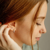 Ribbon Huggie Hoops