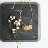 kids initial tag necklace 14k gold sela designs