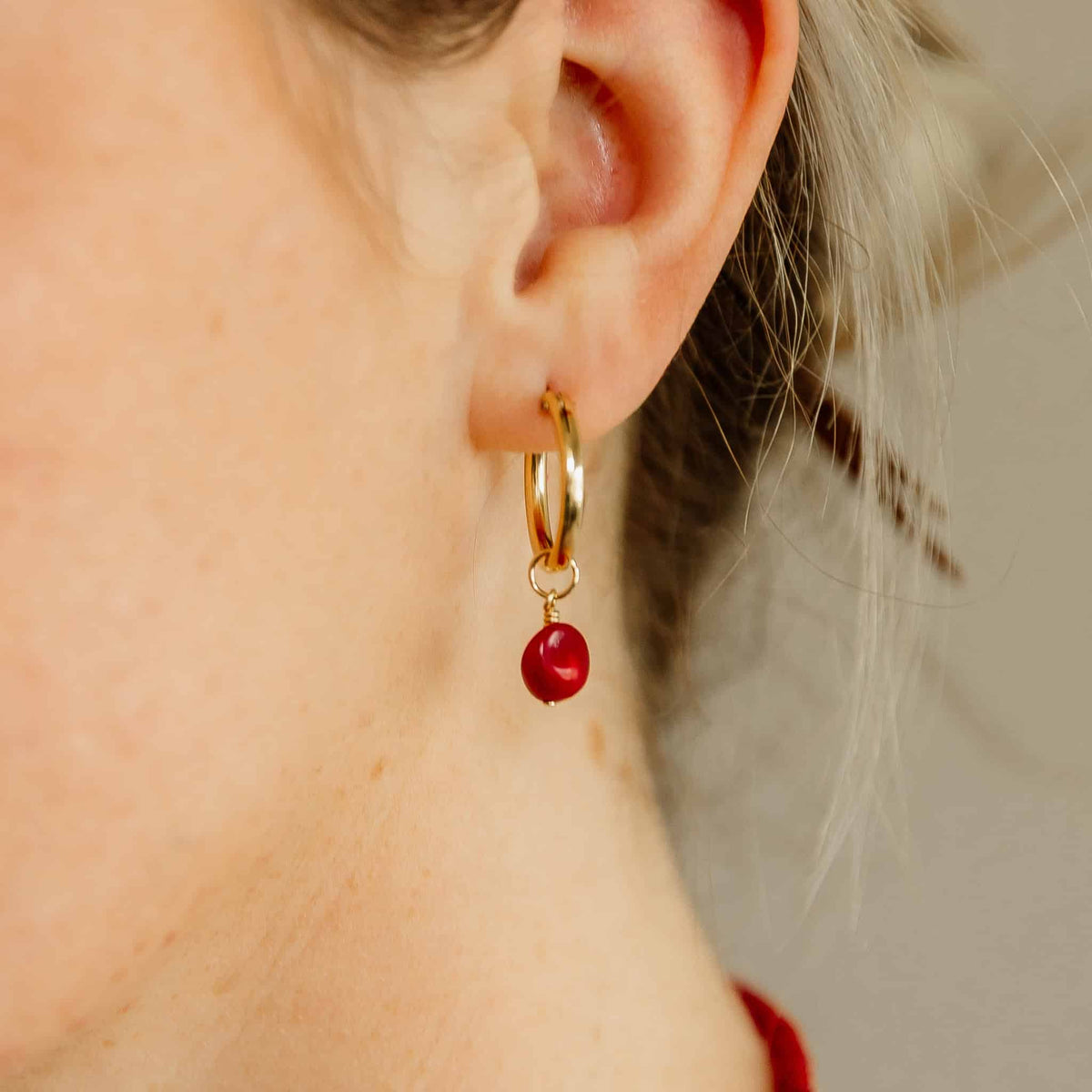 Red Coral Earring Charms