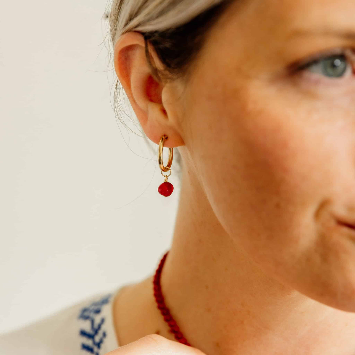 Red Coral Earring Charms
