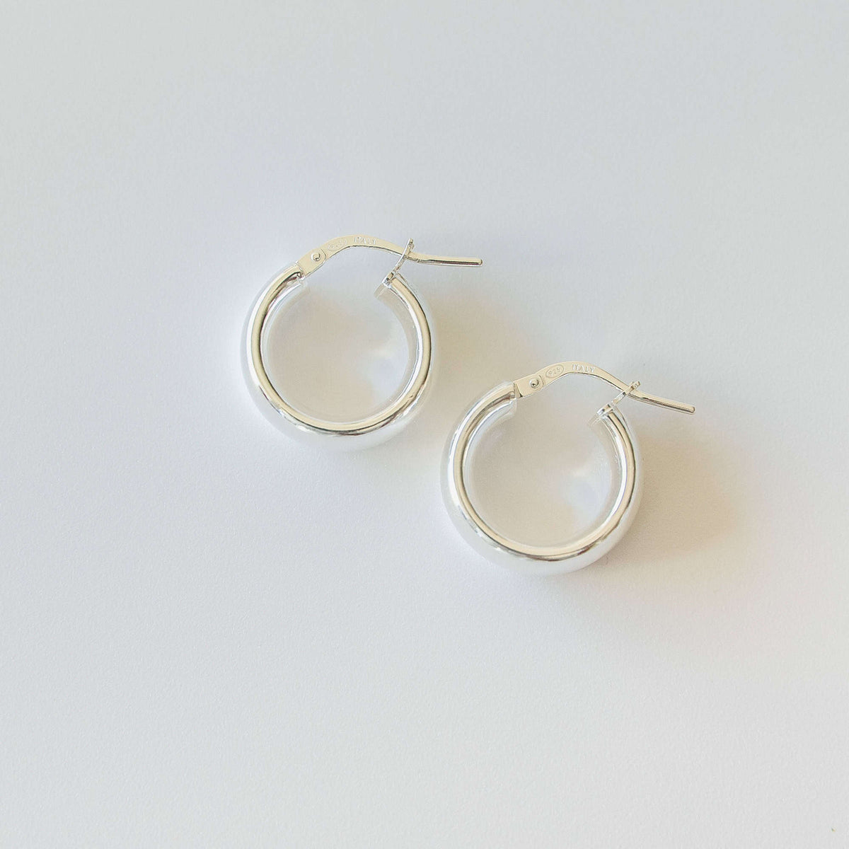 Chunky Sterling Silver Hoops