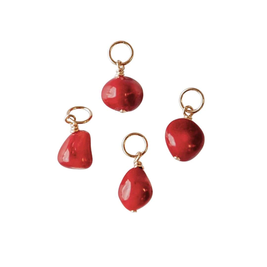 Red Coral Necklace Charm