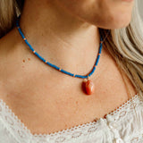 Orange Poppy Necklace Charm