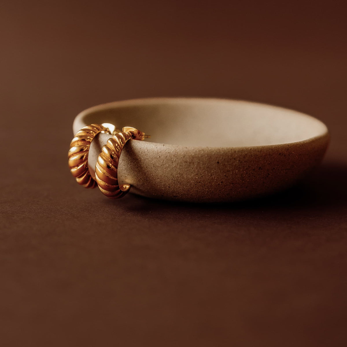 Gold Croissant Earrings