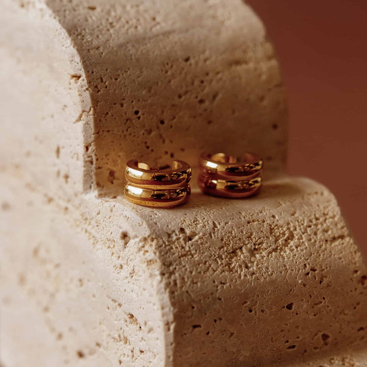 Gold Huggie Hoop Earrings