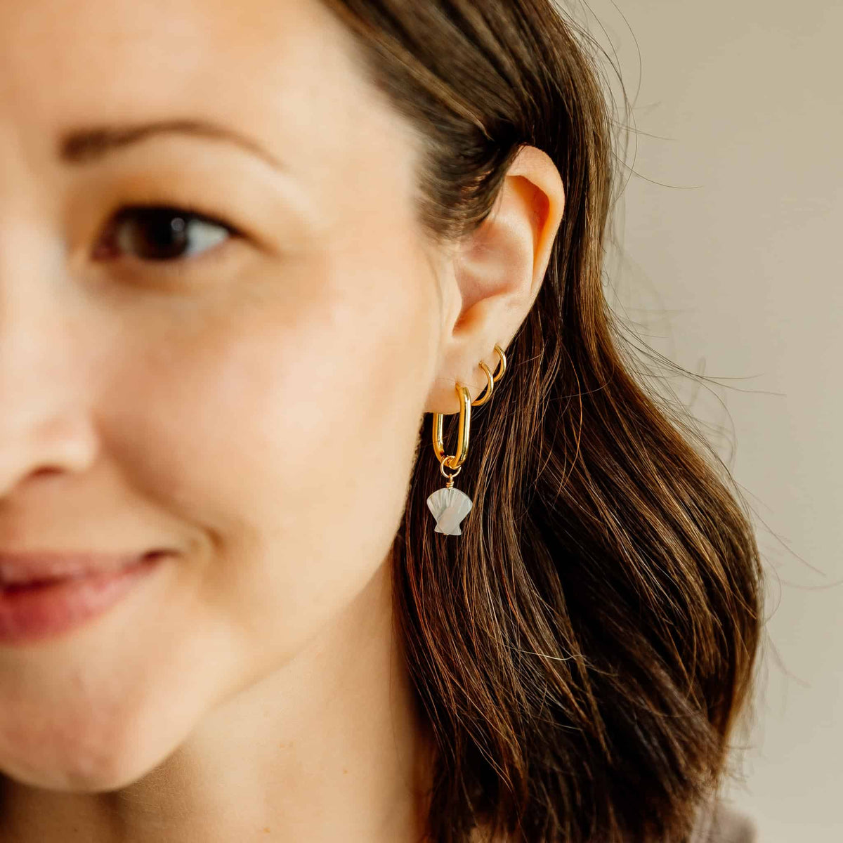 Pearl Seashell Earring Charms